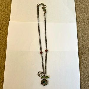 Adorable Lucky Brand peace & flower necklace